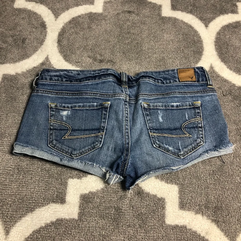 American Eagle Outfitters Shorts Womens 4 Stretch Distressed Denim Cuffed